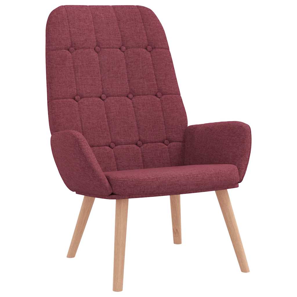 Relaxační Křeslo S Podnožkou Vínové Textil
