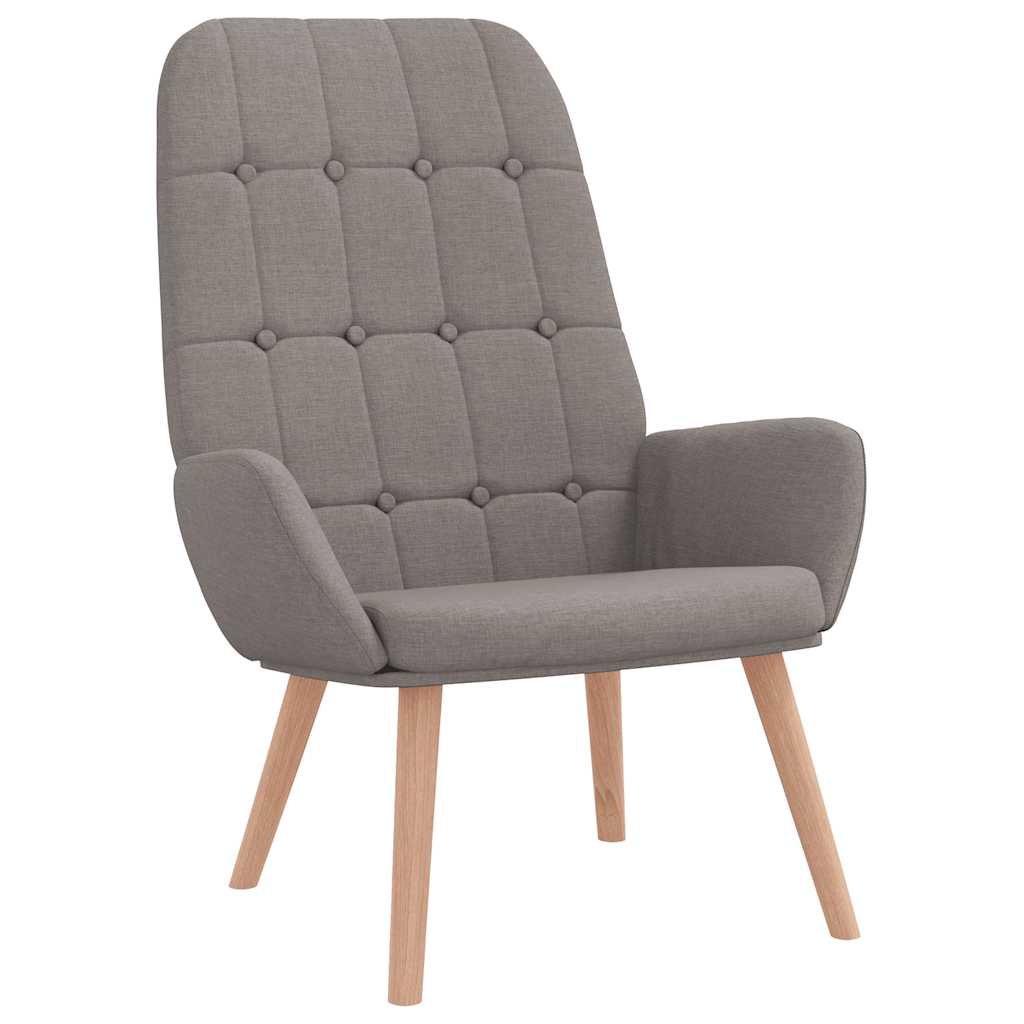 Relaxační Křeslo S Podnožkou Taupe Textil