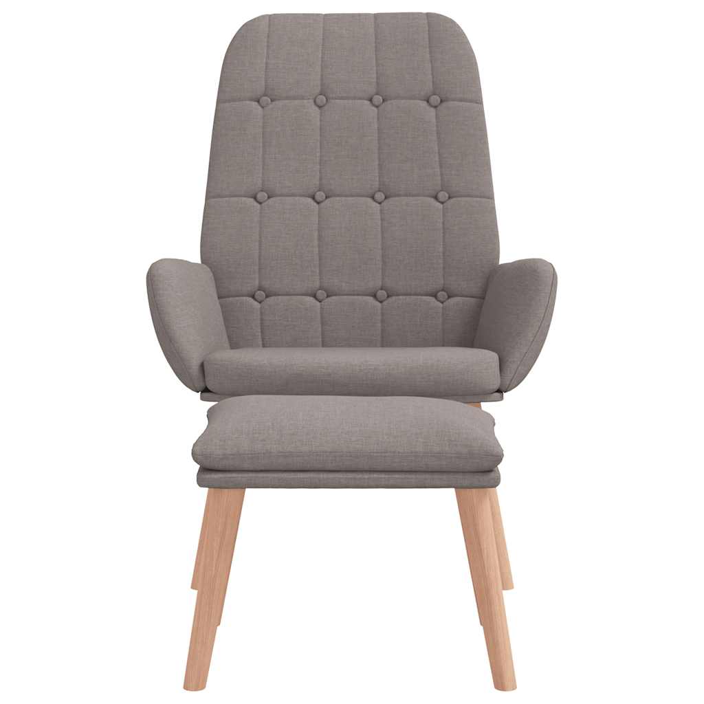 Relaxační Křeslo S Podnožkou Taupe Textil