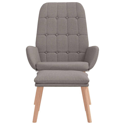 Relaxační Křeslo S Podnožkou Taupe Textil