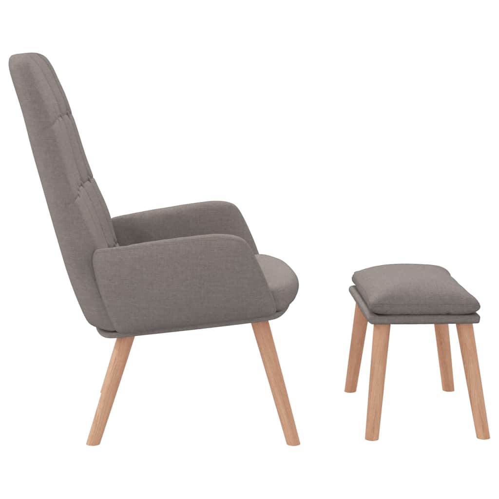 Relaxační Křeslo S Podnožkou Taupe Textil