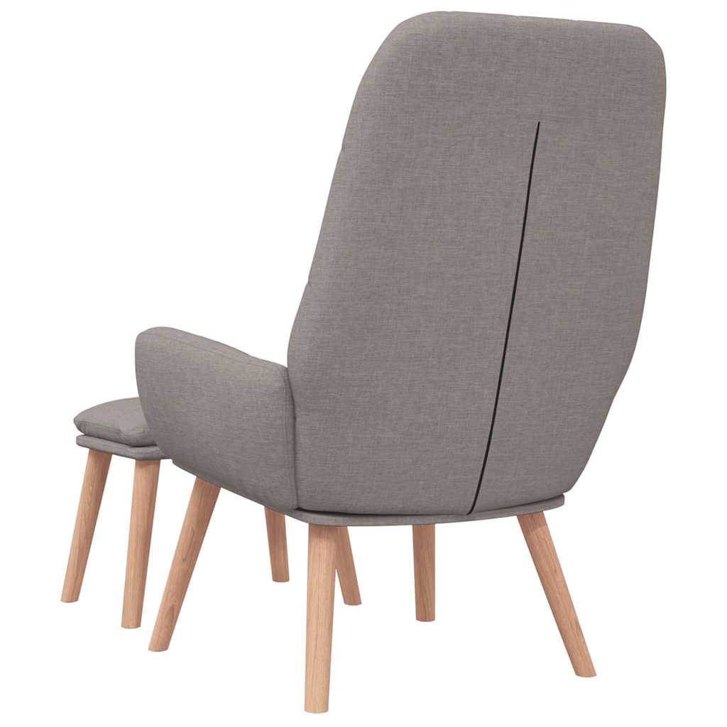 Relaxační Křeslo S Podnožkou Taupe Textil