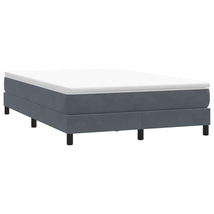 Box Spring Postel S Matrací Tmavě Šedá 160X210 Cm Samet