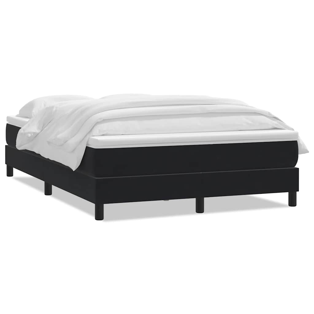 Box Spring Postel S Matrací Černá Samet Černá