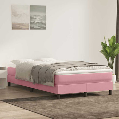 Box Spring Postel S Matrací Samet Růžová