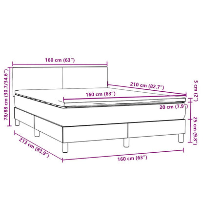 Box Spring Postel S Matrací Samet Světle Šedá