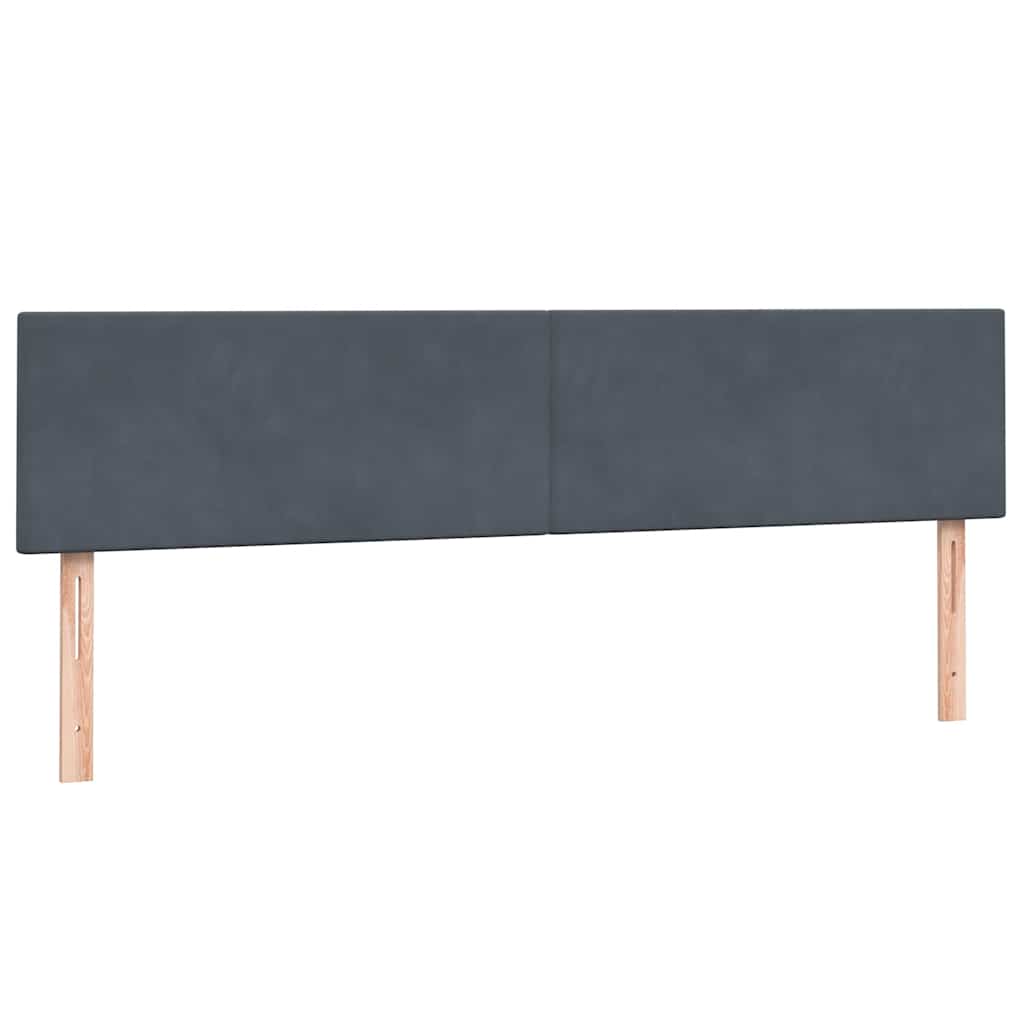 Box Spring Postel S Matrací Samet Tmavě Šedá