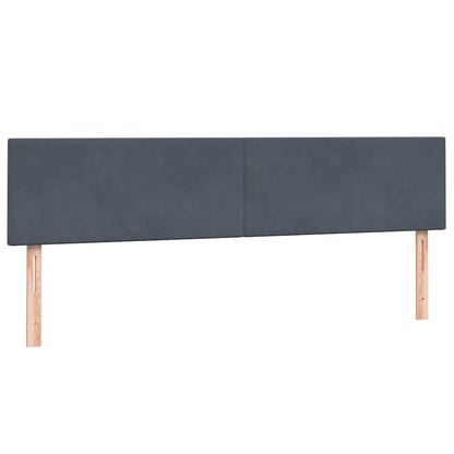 Box Spring Postel S Matrací Samet Tmavě Šedá