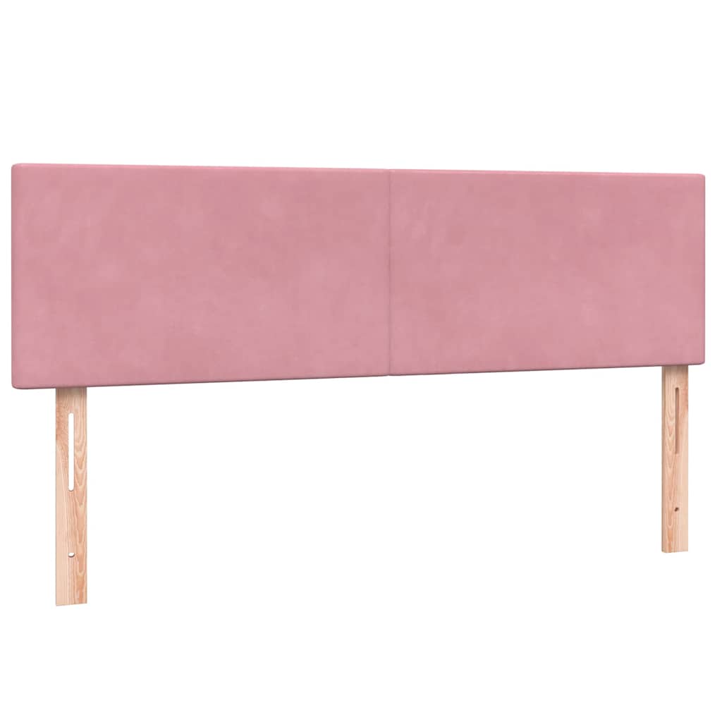Box Spring Postel S Matrací Růžová 160X220 Cm Samet