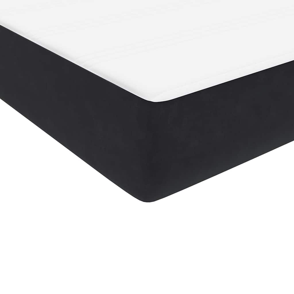 Box Spring Postel S Matrací Černá 160X210 Cm Samet