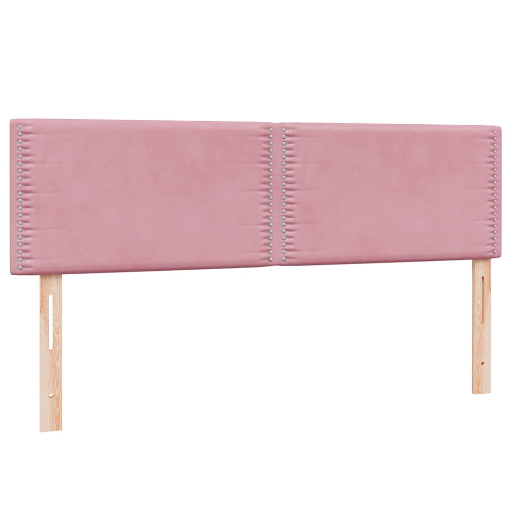 Box Spring Postel S Matrací Růžová 160X210 Cm Samet