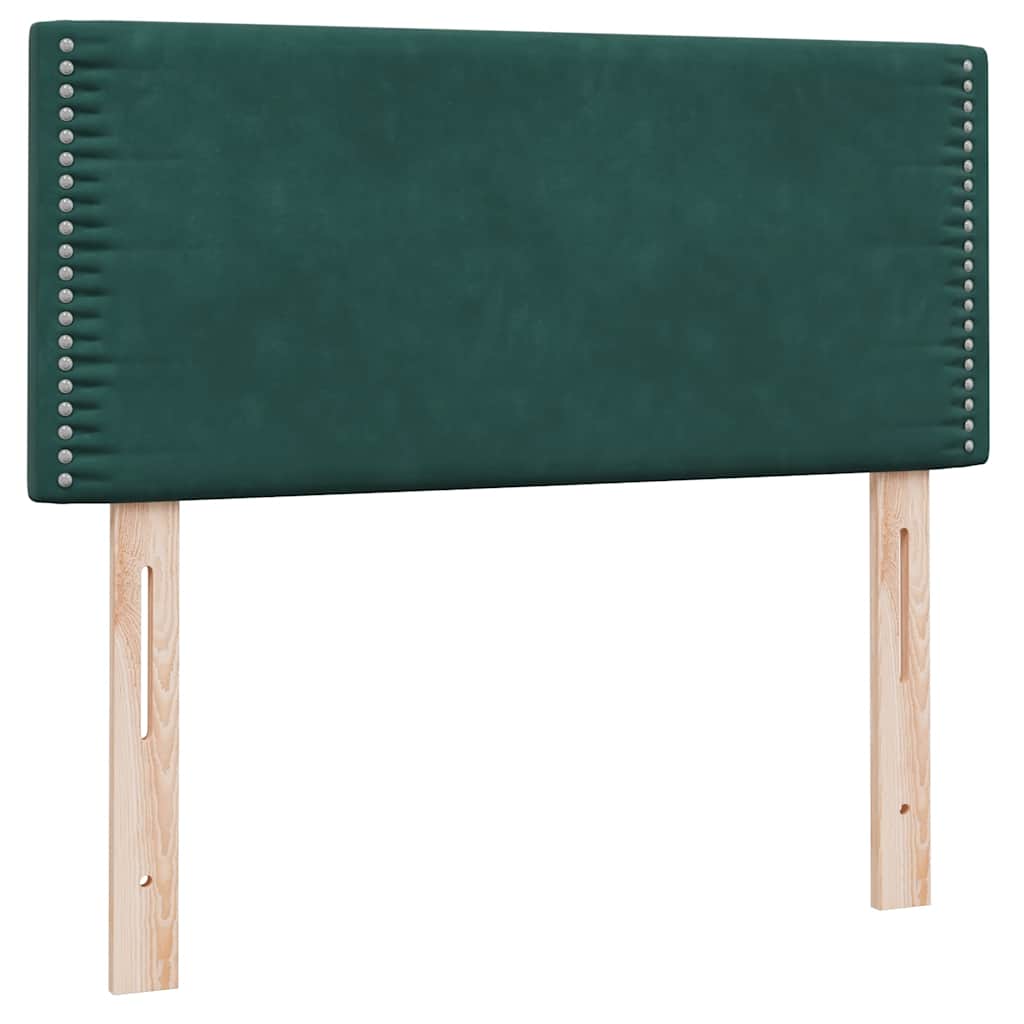 Box Spring Postel S Matrací Tmavě Zelená 80X220 Cm Samet