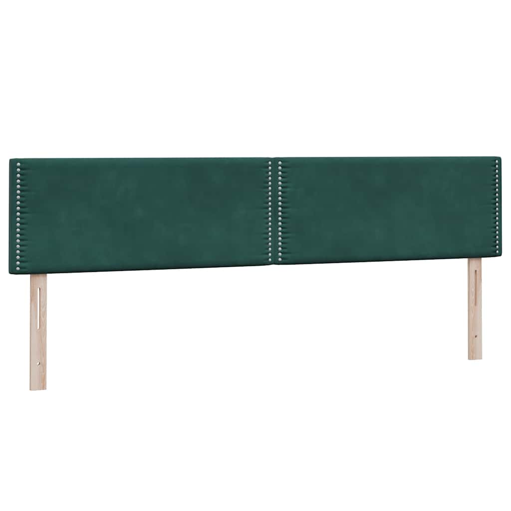Box Spring Postel S Matrací Tmavě Zelená 180X220 Cm Samet