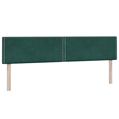 Box Spring Postel S Matrací Tmavě Zelená 180X220 Cm Samet