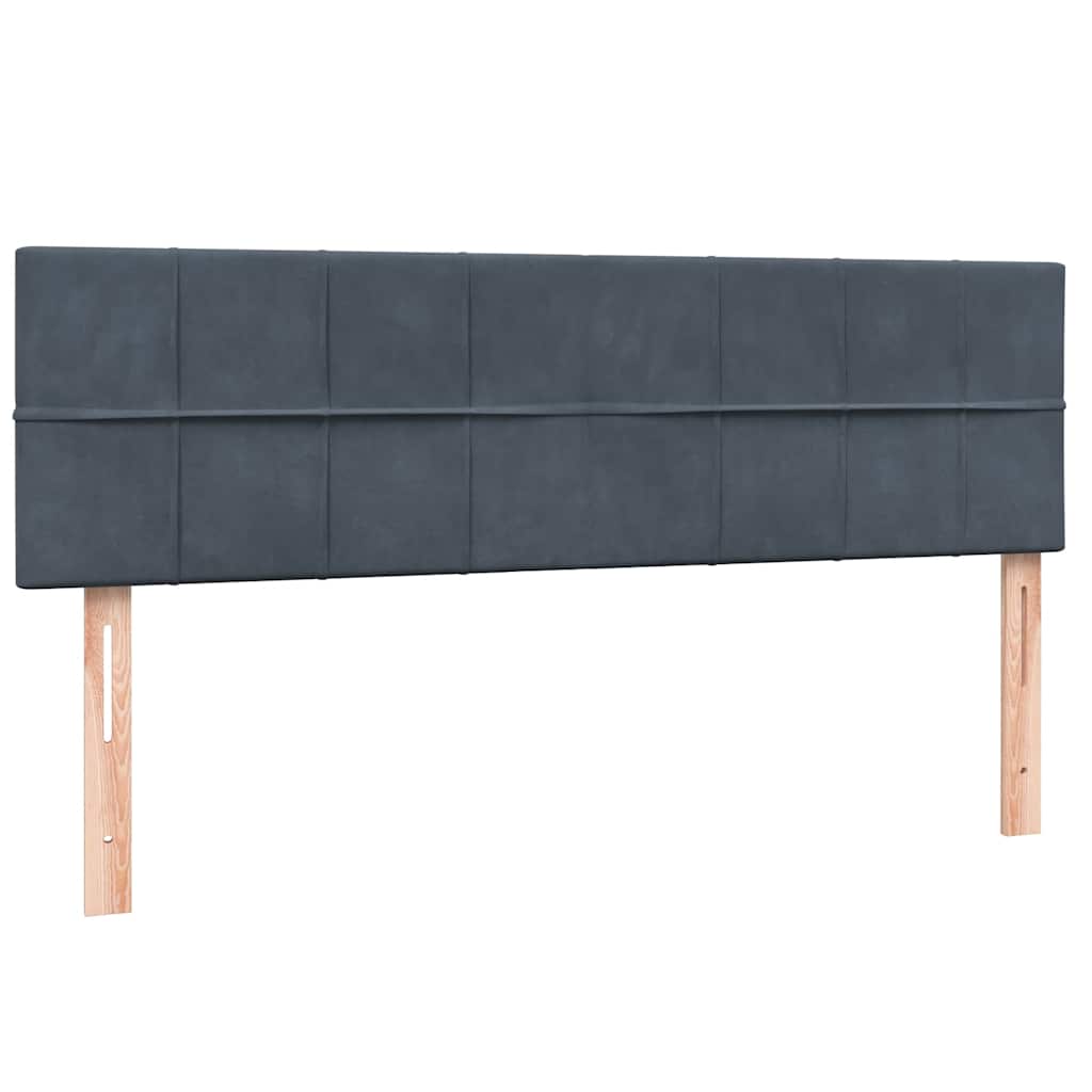 Box Spring Postel S Matrací Tmavě Šedá 160X210 Cm Samet
