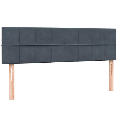 Box Spring Postel S Matrací Tmavě Šedá 160X210 Cm Samet