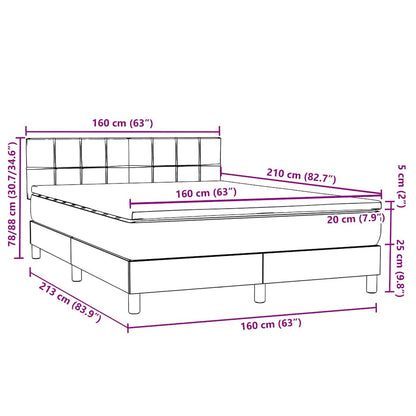 Box Spring Postel S Matrací Růžová 160X210 Cm Samet