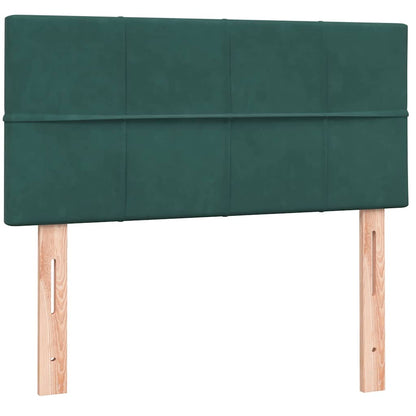 Box Spring Postel S Matrací Tmavě Zelená 80X220 Cm Samet