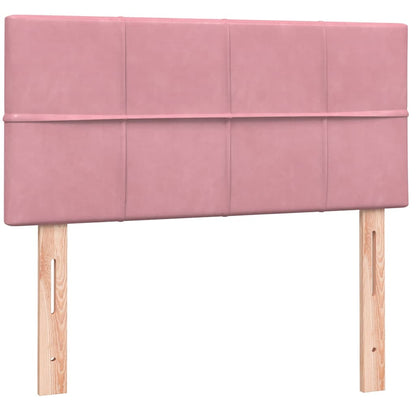Box Spring Postel S Matrací Růžová 80X220 Cm Samet