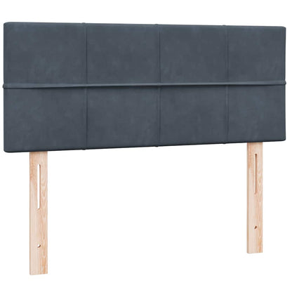 Box Spring Postel S Matrací Samet Tmavě Šedá