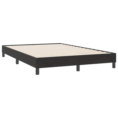 Box Spring Postel S Matrací Černá Samet Černá