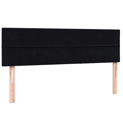 Box Spring Postel S Matrací Černá Samet Černá