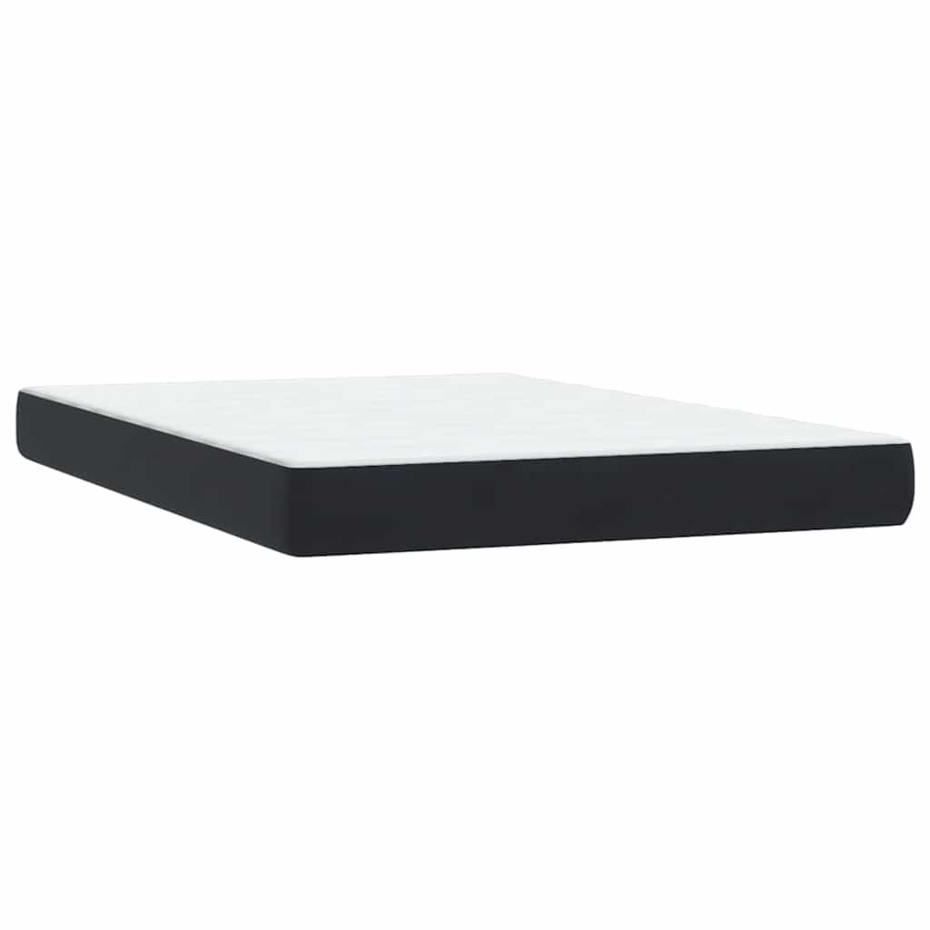 Box Spring Postel S Matrací Černá Samet Černá