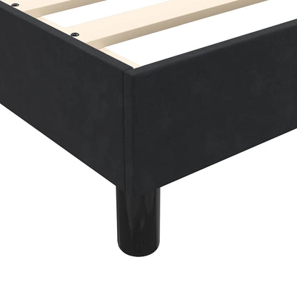 Box Spring Postel S Matrací Černá Samet Černá