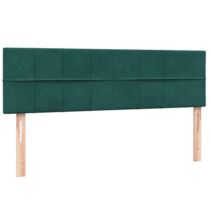 Box Spring Postel S Matrací Tmavě Zelená 160X220 Cm Samet
