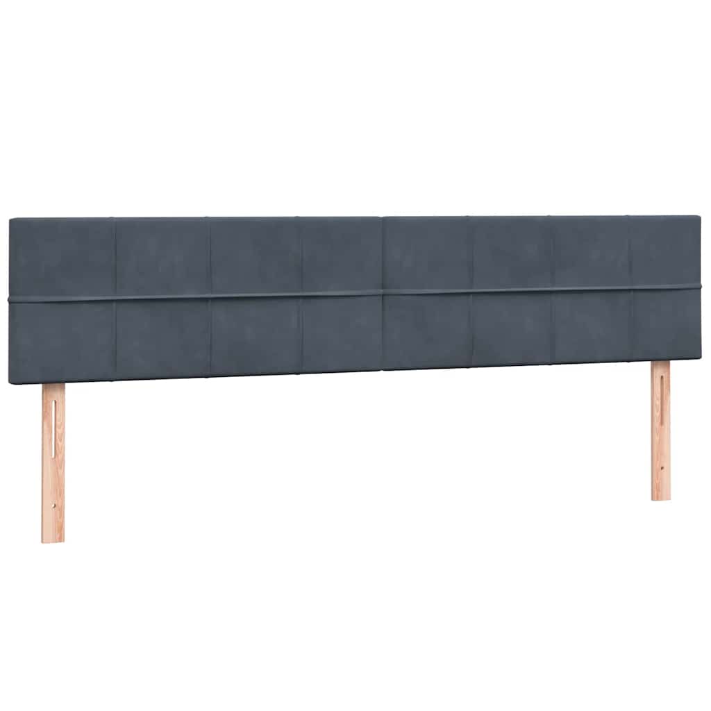 Box Spring Postel S Matrací Samet Tmavě Šedá