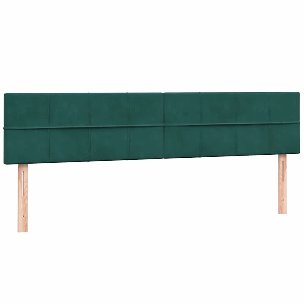 Box Spring Postel S Matrací Tmavě Zelená 180X220 Cm Samet
