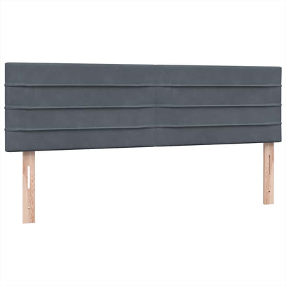 Box Spring Postel S Matrací Tmavě Šedá 160X210 Cm Samet