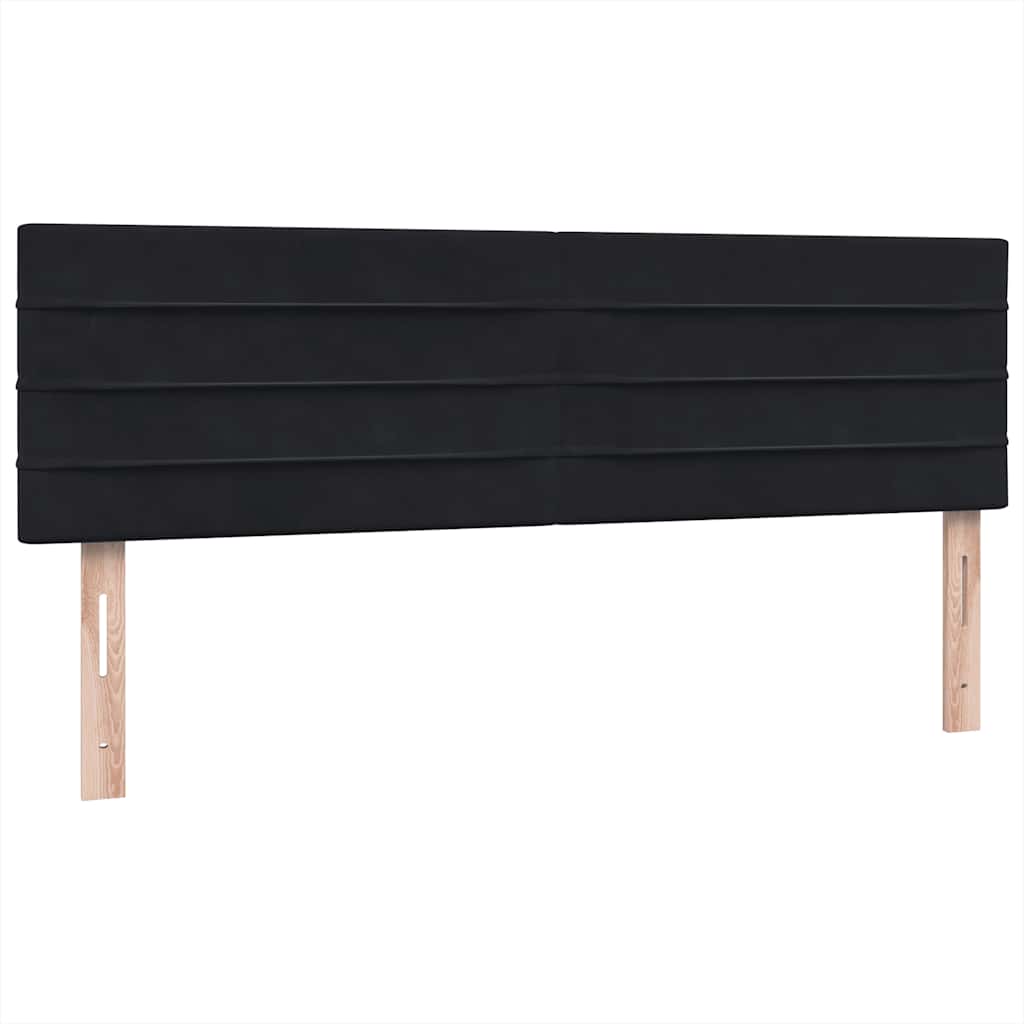 Box Spring Postel S Matrací Černá 160X210 Cm Samet