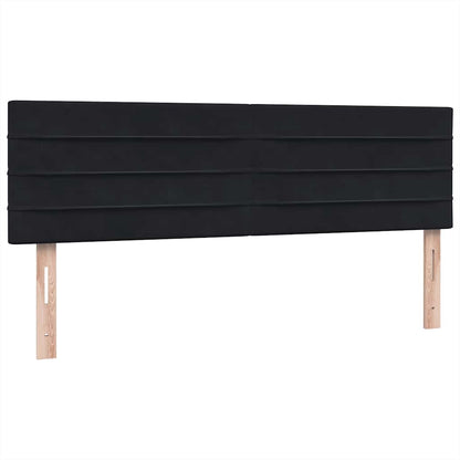 Box Spring Postel S Matrací Černá 160X210 Cm Samet
