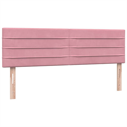 Box Spring Postel S Matrací Růžová 160X210 Cm Samet