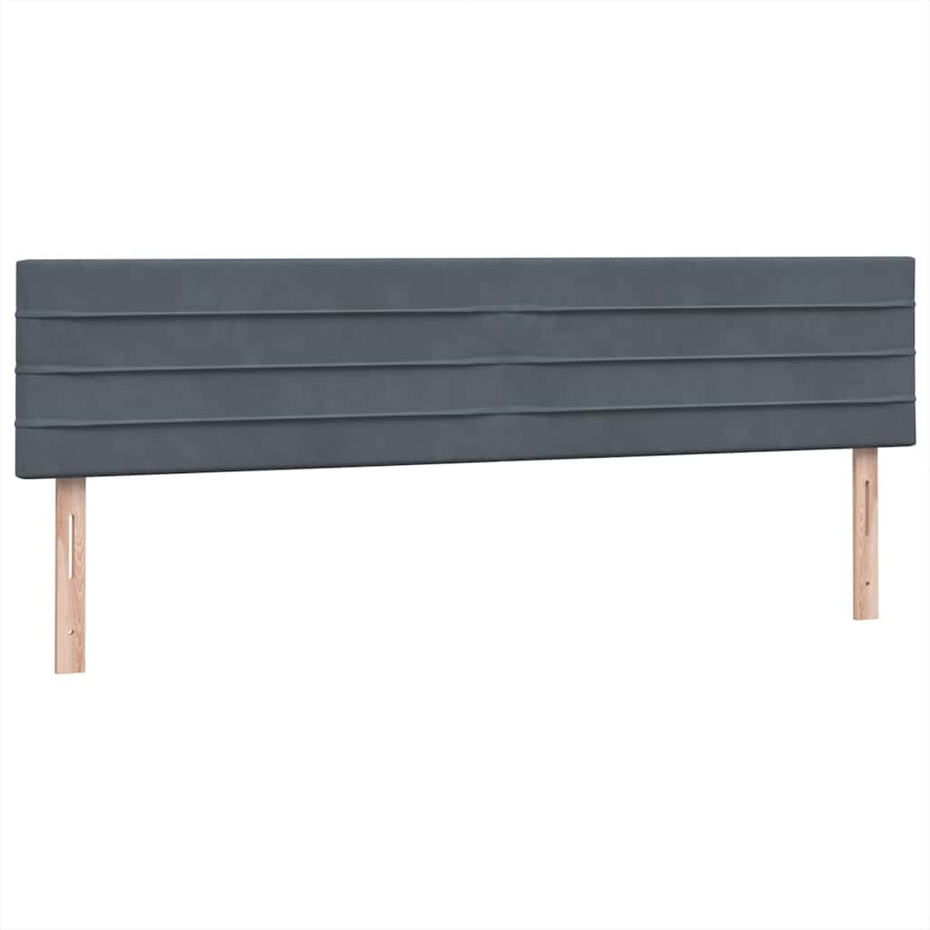 Box Spring Postel S Matrací Tmavě Šedá 180X210 Cm Samet