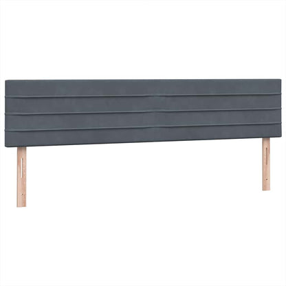Box Spring Postel S Matrací Tmavě Šedá 180X210 Cm Samet