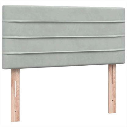 Box Spring Postel S Matrací Světle Šedá 80X220 Cm Samet