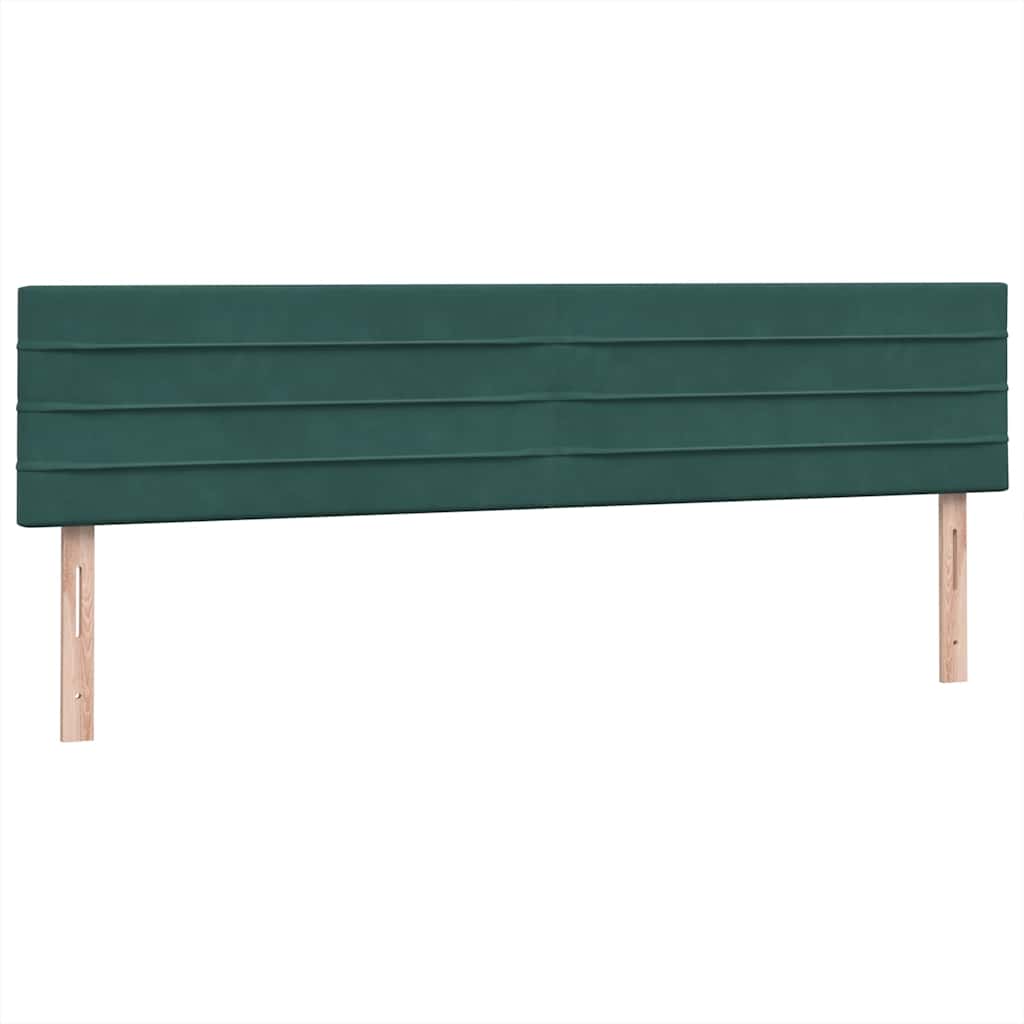 Box Spring Postel S Matrací Tmavě Zelená 180X220 Cm Samet
