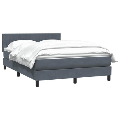 Box Spring Postel S Matrací Tmavě Šedá 160X210 Cm Samet
