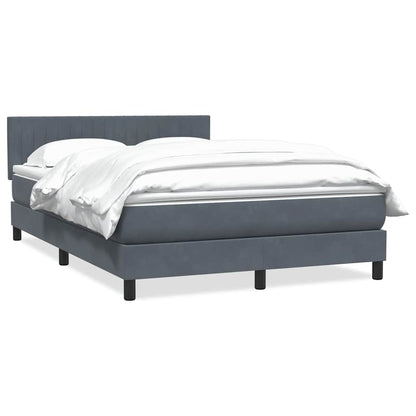 Box Spring Postel S Matrací Tmavě Šedá 160X210 Cm Samet