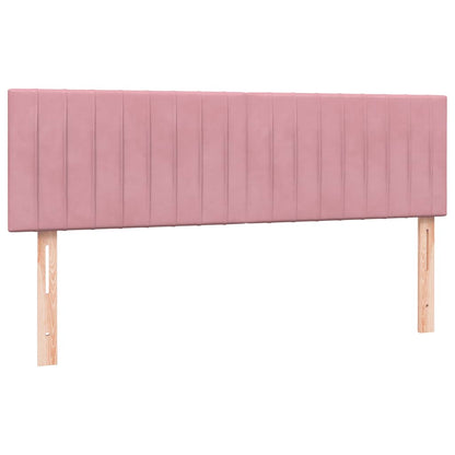 Box Spring Postel S Matrací Růžová 160X210 Cm Samet