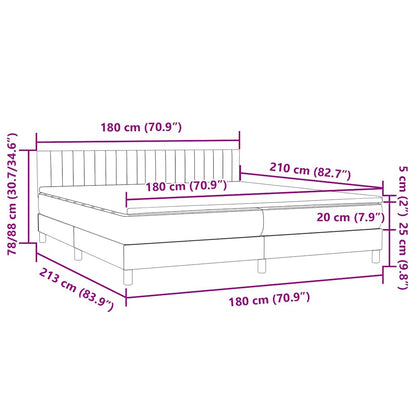 Box Spring Postel S Matrací Růžová 180X210 Cm Samet