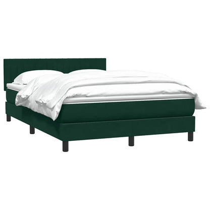 Box Spring Postel S Matrací Tmavě Zelená 160X220 Cm Samet
