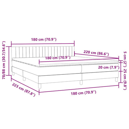 Box Spring Postel S Matrací Tmavě Zelená 180X220 Cm Samet