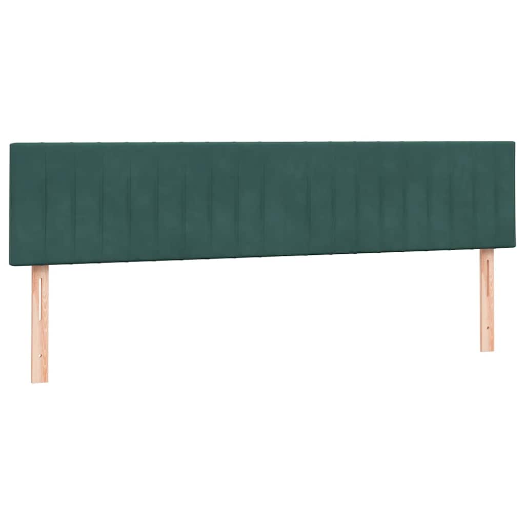Box Spring Postel S Matrací Tmavě Zelená 180X220 Cm Samet
