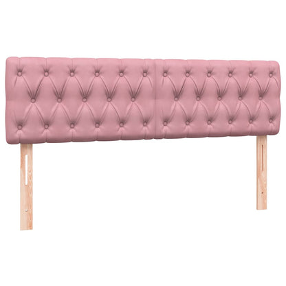 Box Spring Postel S Matrací Růžová 140X210 Cm Samet
