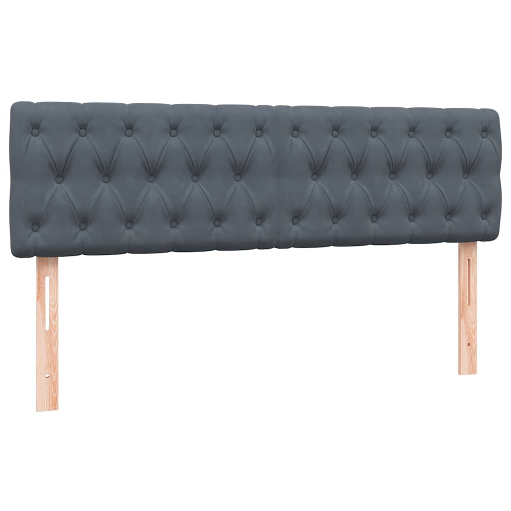 Box Spring Postel S Matrací Tmavě Šedá 160X210 Cm Samet