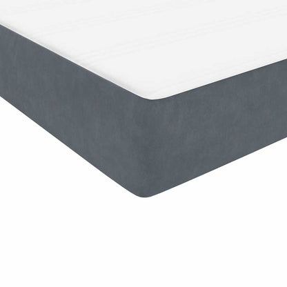 Box Spring Postel S Matrací Tmavě Šedá 160X210 Cm Samet