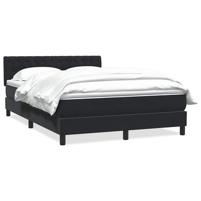 Box Spring Postel S Matrací Černá 160X210 Cm Samet